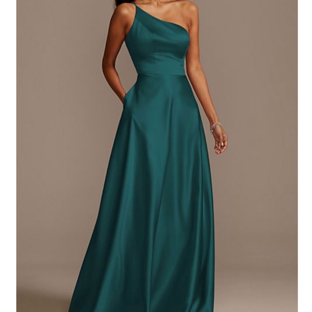 David bridal blue dress